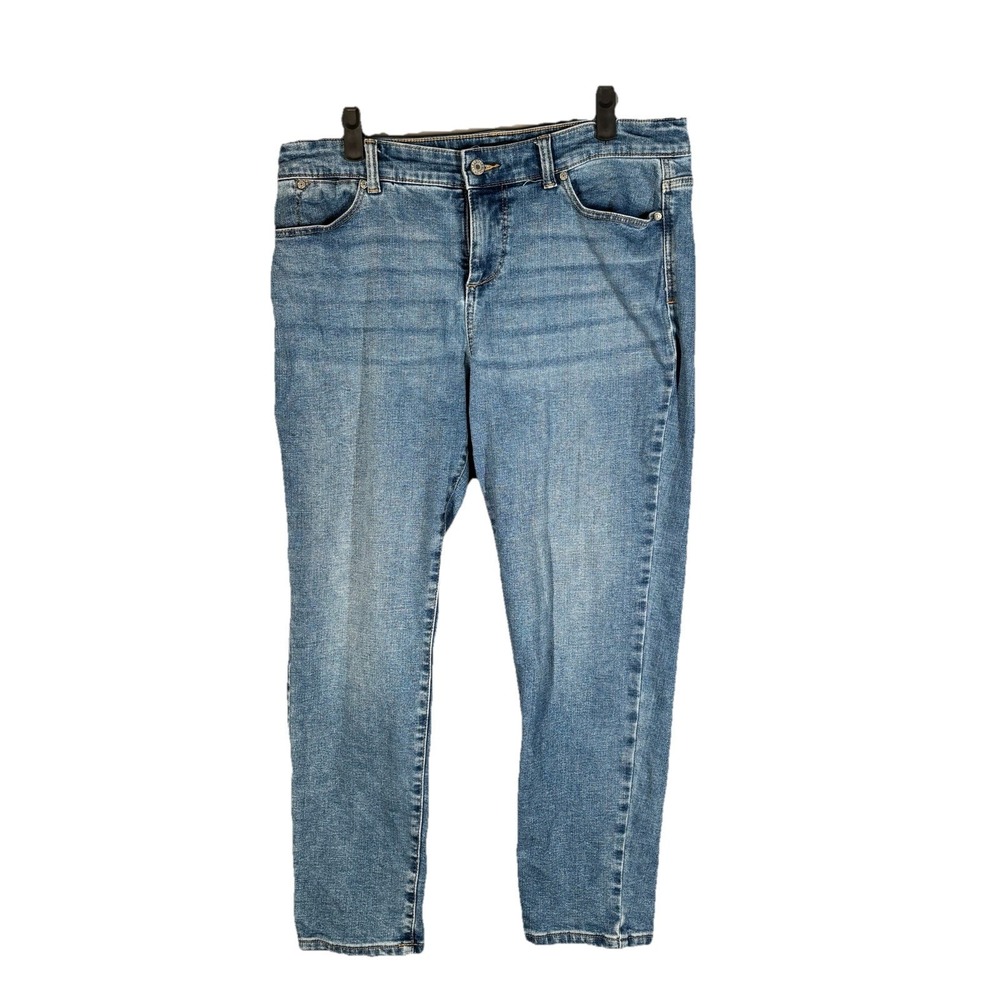 Talbots Jeans Womens 12P Simply Flattering Collection Straight Leg Blue Denim